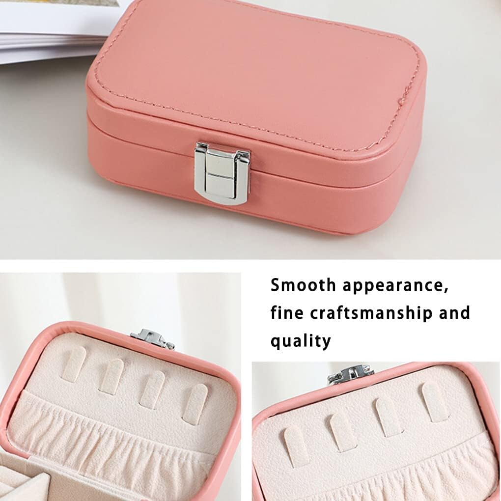 Travel Jewellery Organizer Box | PU Leather Storage Case for Rings, Earrings & Necklace (Multicolor)