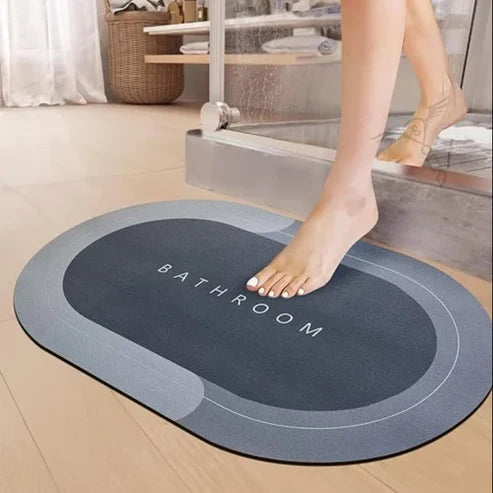 Water Absorbent Bathroom Door Mat - Non Slip Mat for Bathroom Cushion (Pack of 2)