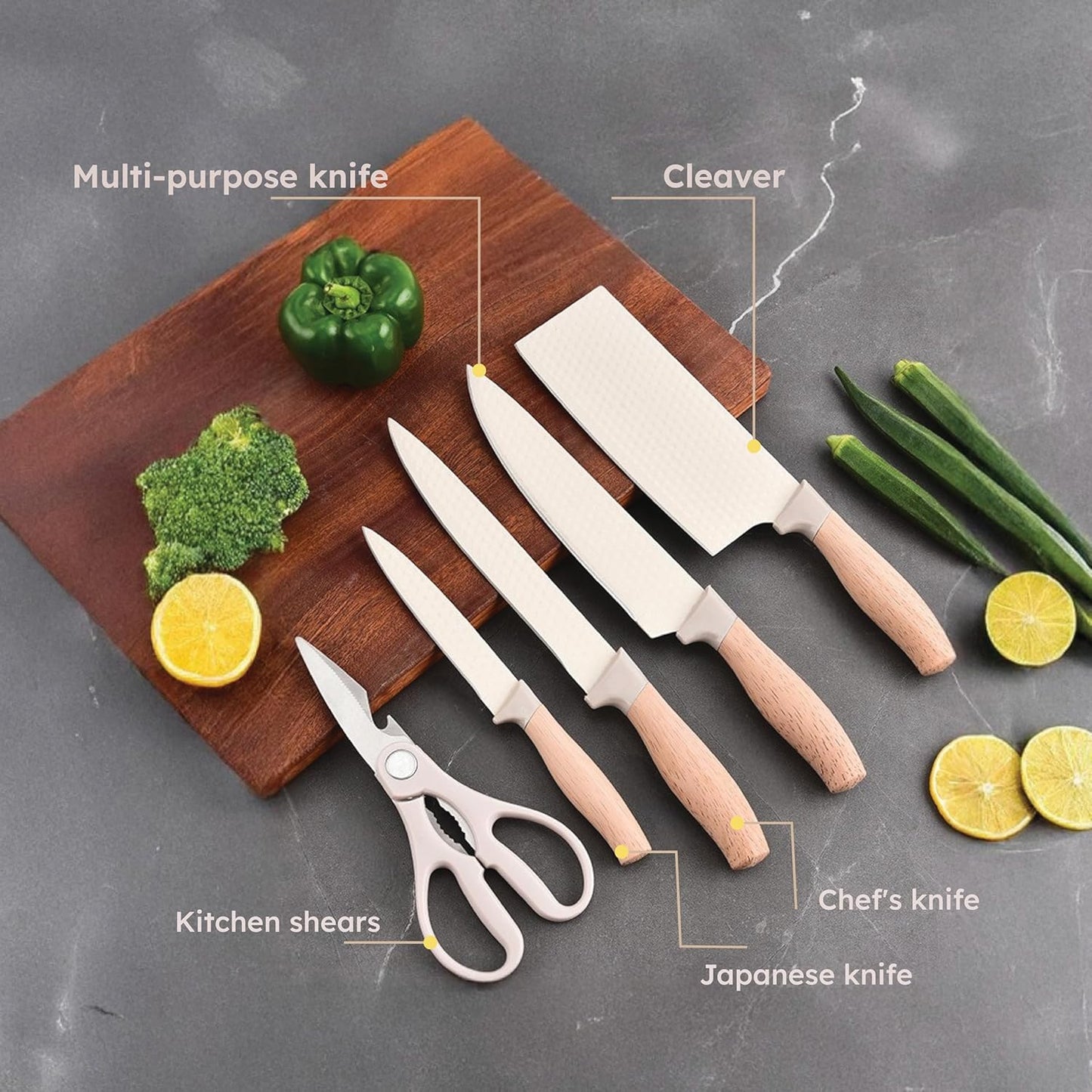 Premium 6-Piece Kitchen Knife Set