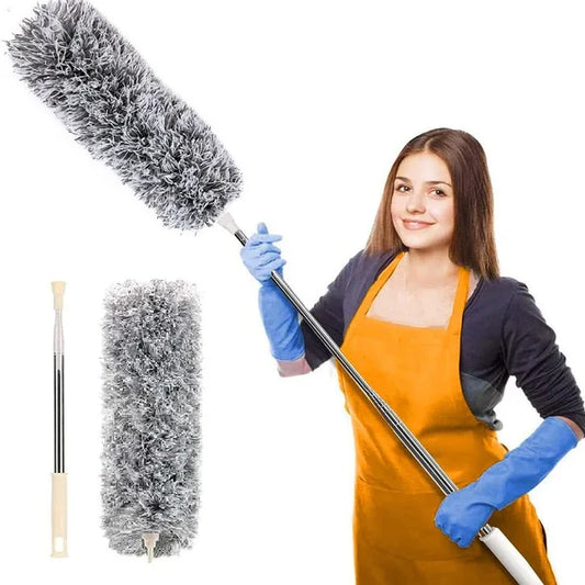 Extendable Microfiber Feather Duster - Telescopic Cleaning Brush for Dust, Cobwebs & Hard-to-Reach Areas (Pack of 1)